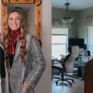 Snake skin print blazer